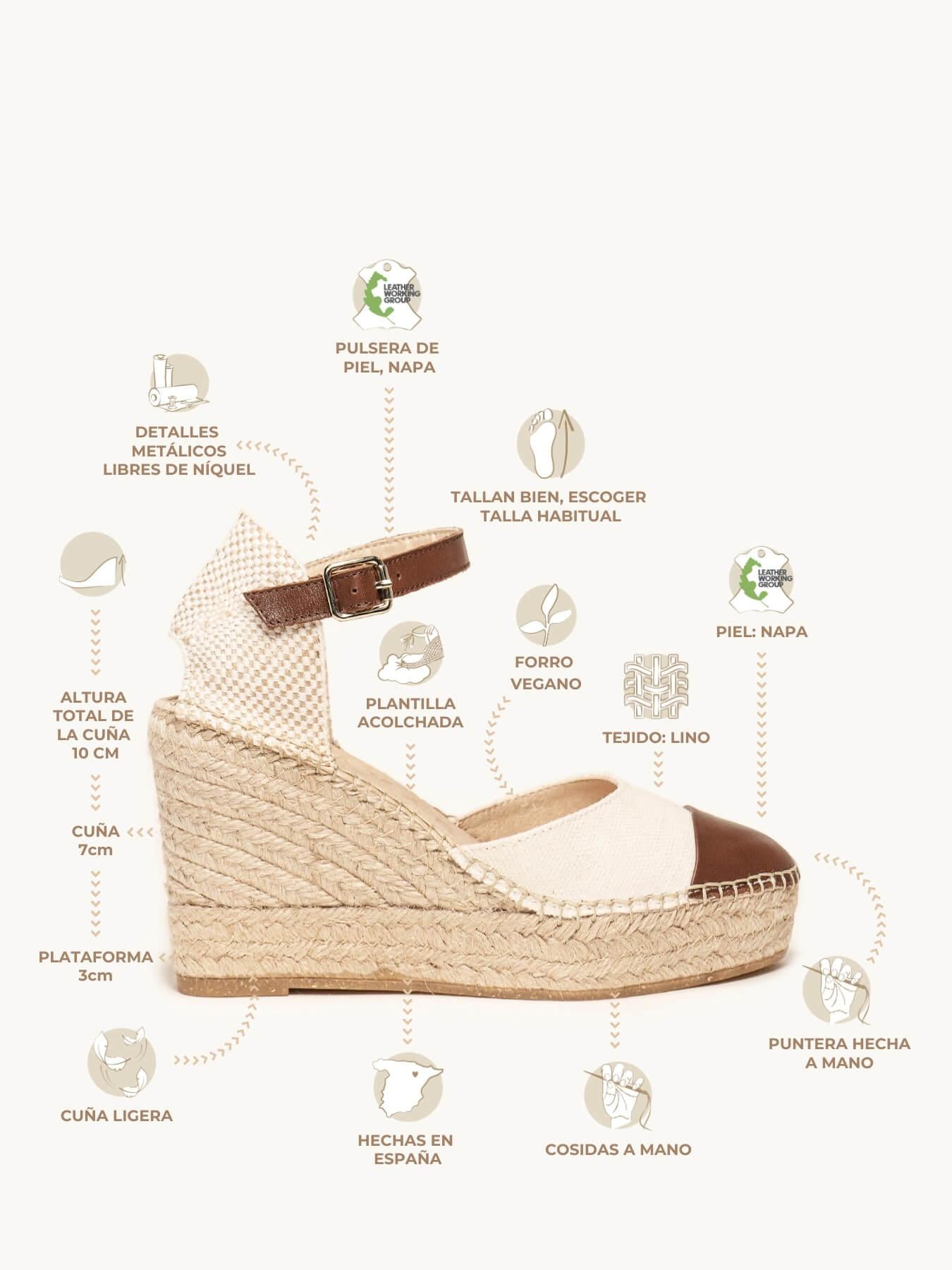 Marga Cuña Alta Napa Lino Marrón