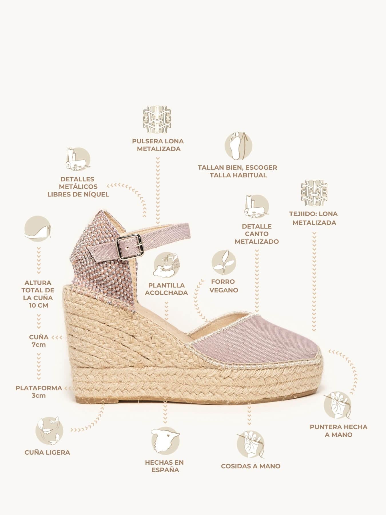 Jara Cuña Alta Lona Metal Lila