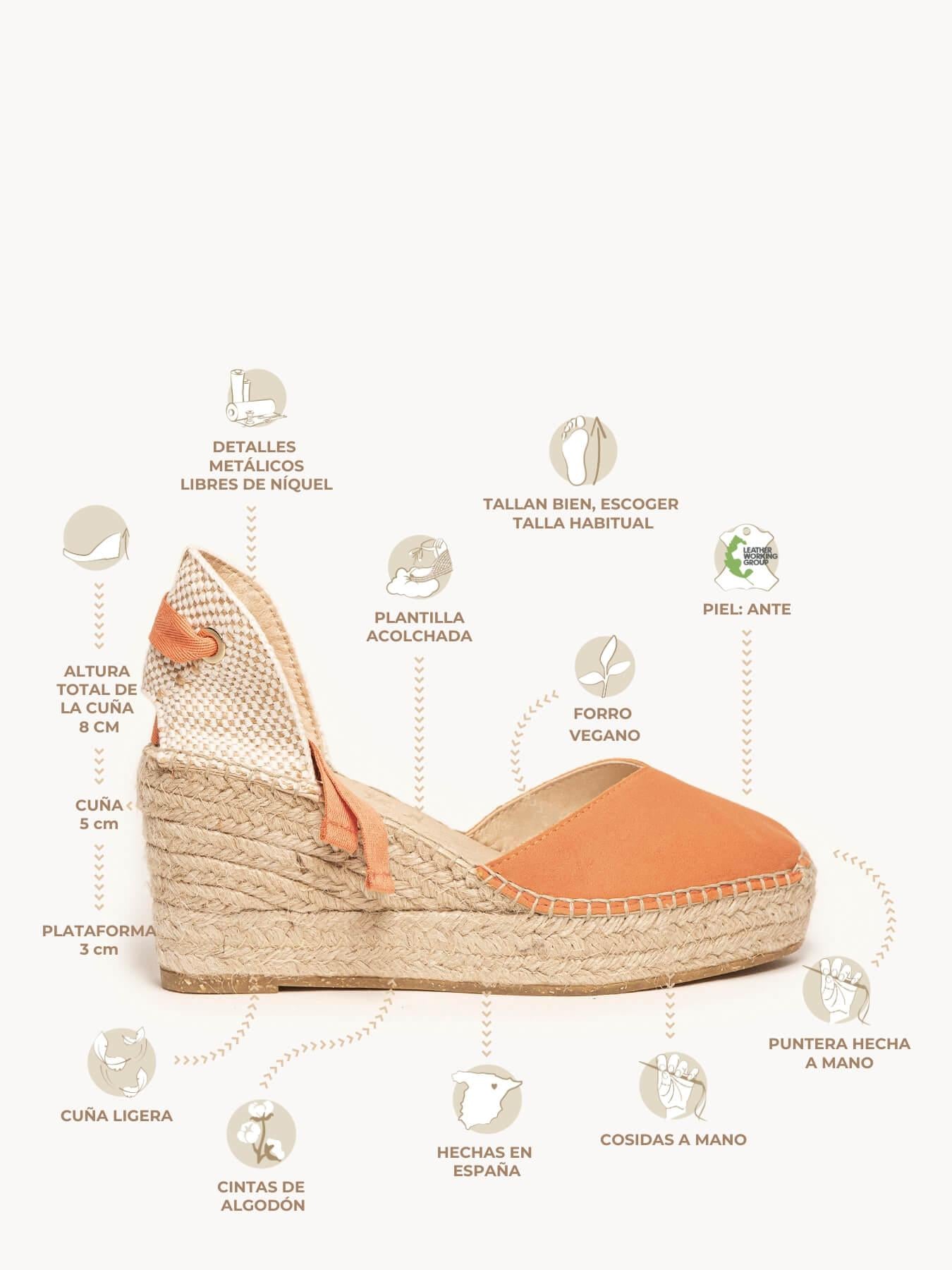 Romero Cuña Media Plataforma Ante Naranja