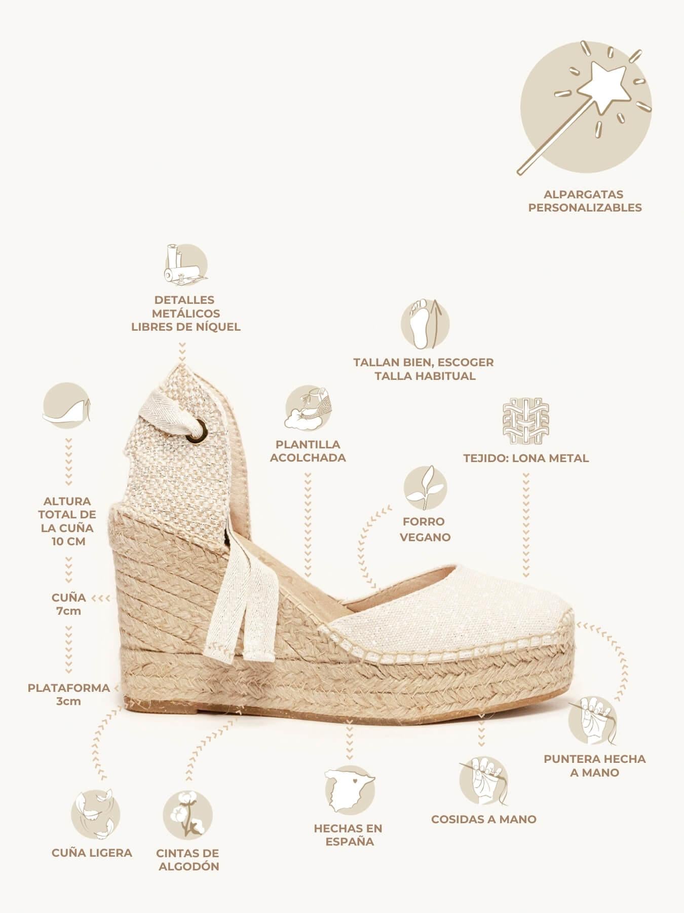 Cala Cuña Alta Lona Metal Blanco