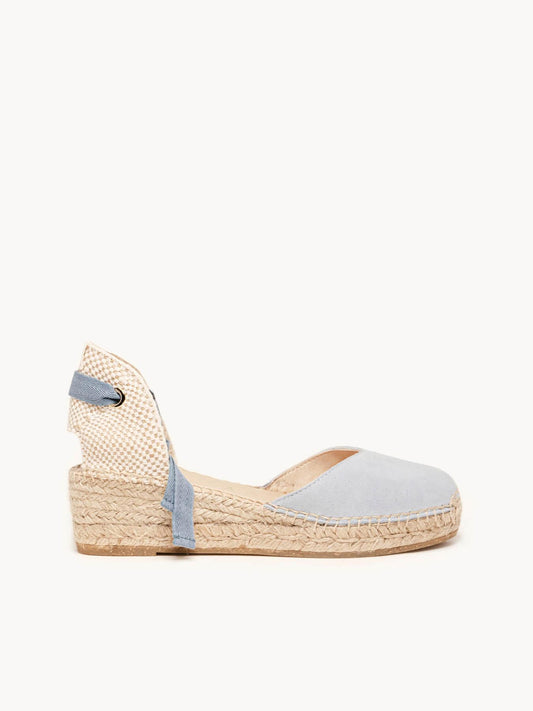 Romero Cuña Baja Ante Azul Claro