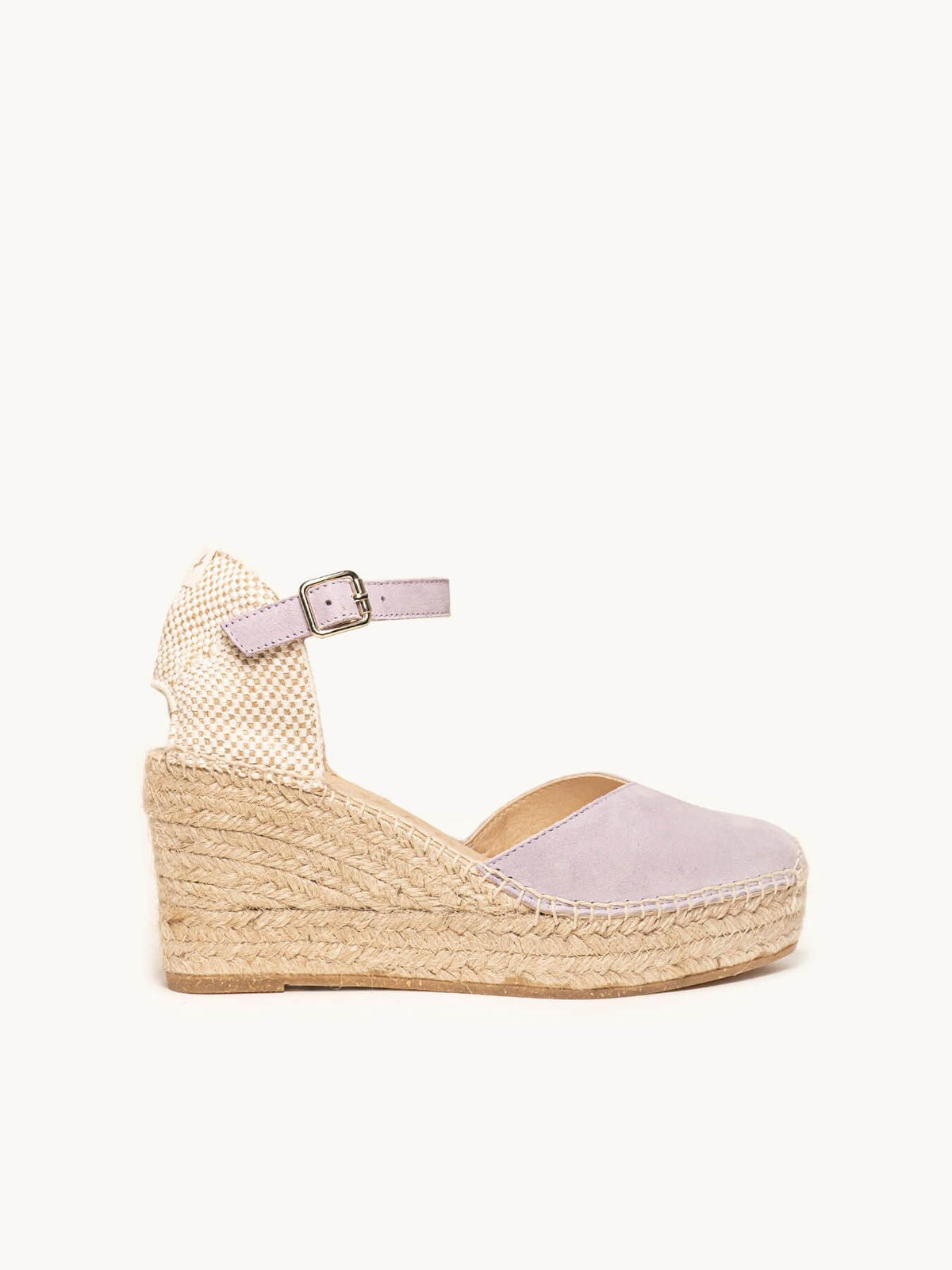Jara Cuña 8 cm Ante Lila