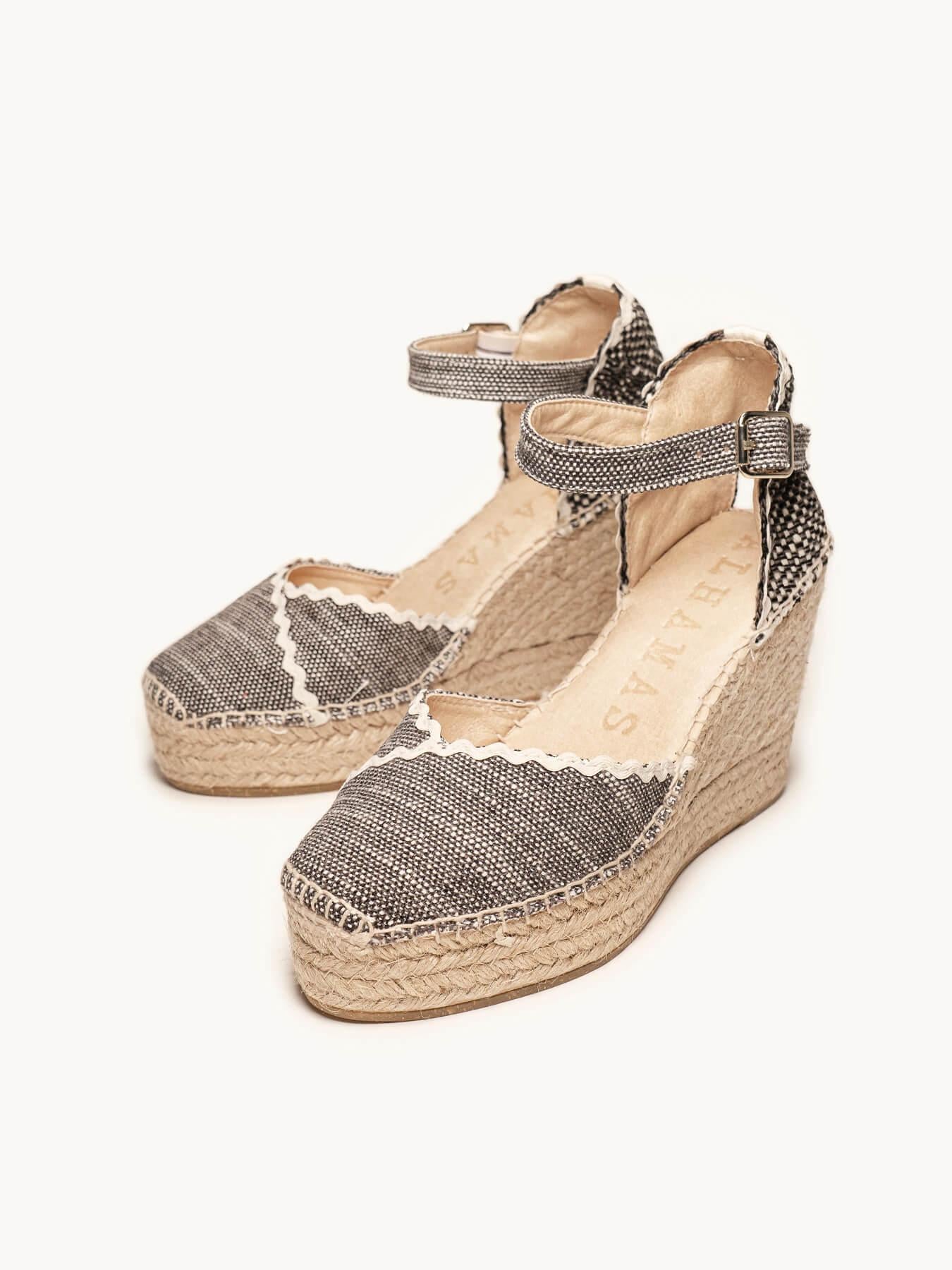 Jara Cuña Alta Lino Jaspeado Negro