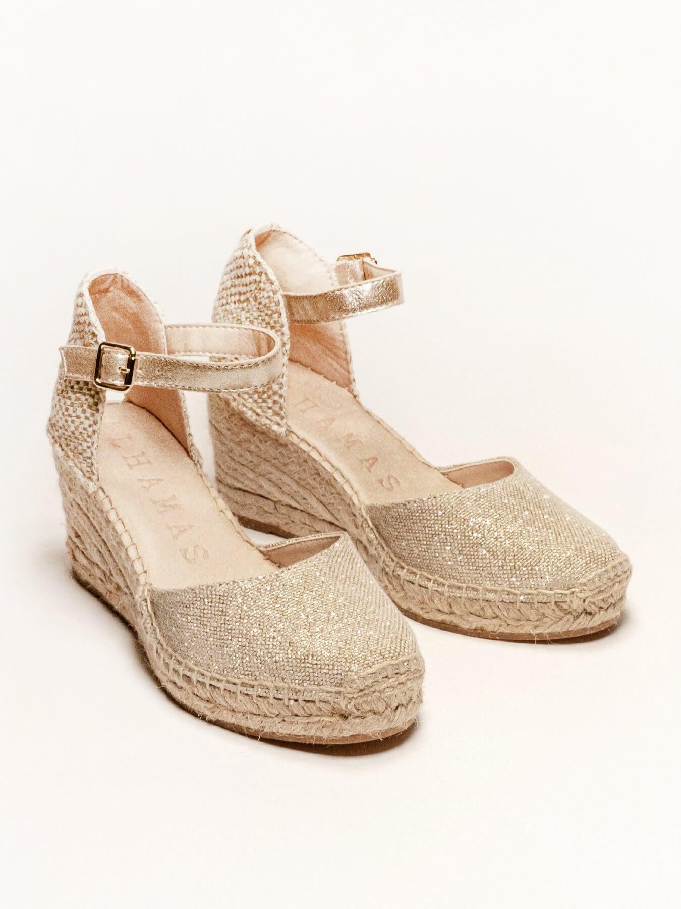 Dalia Cuña Media Lino Metal Oro