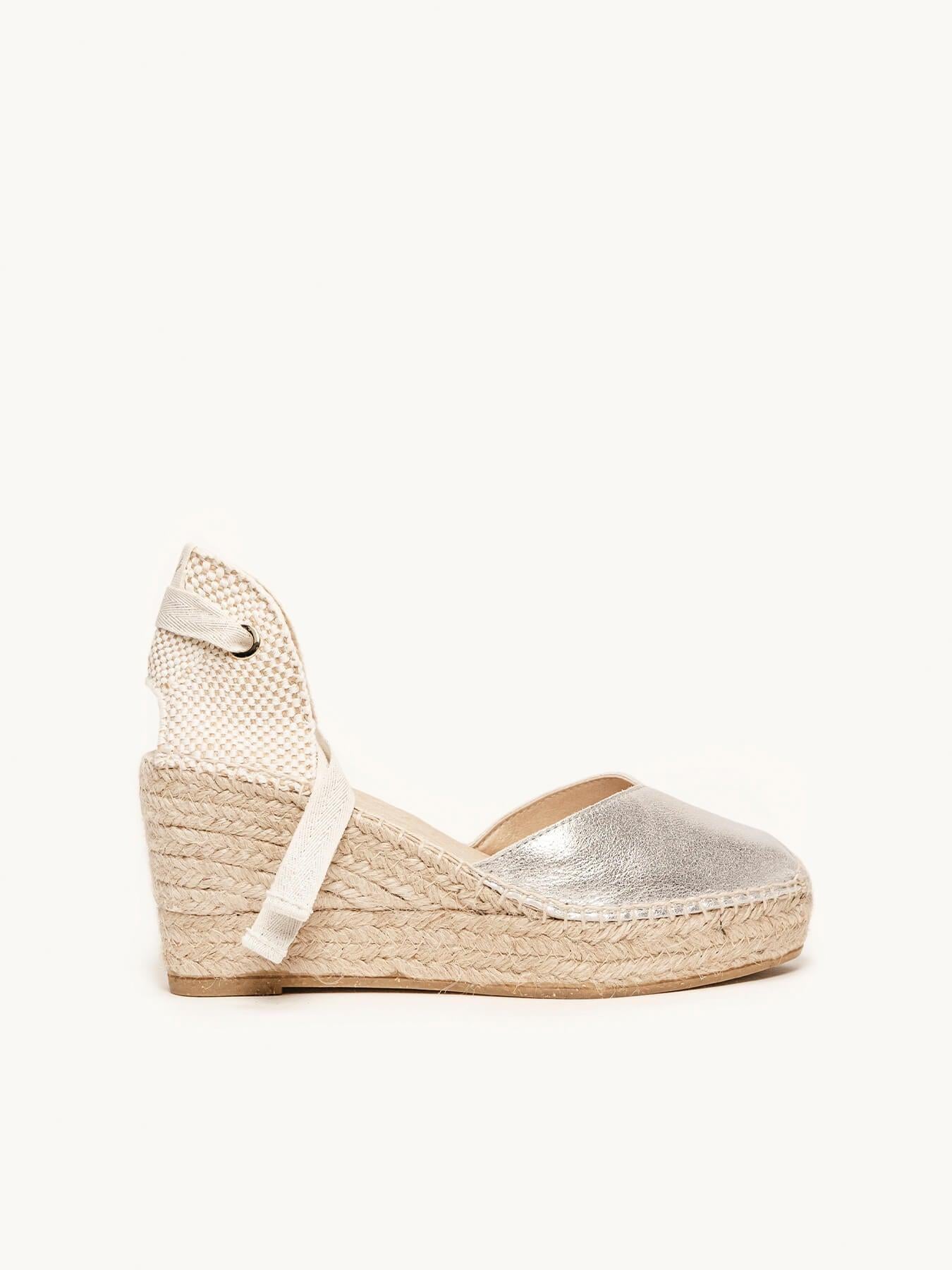 Romero Cuña Media Plataforma Ante Metal Plata