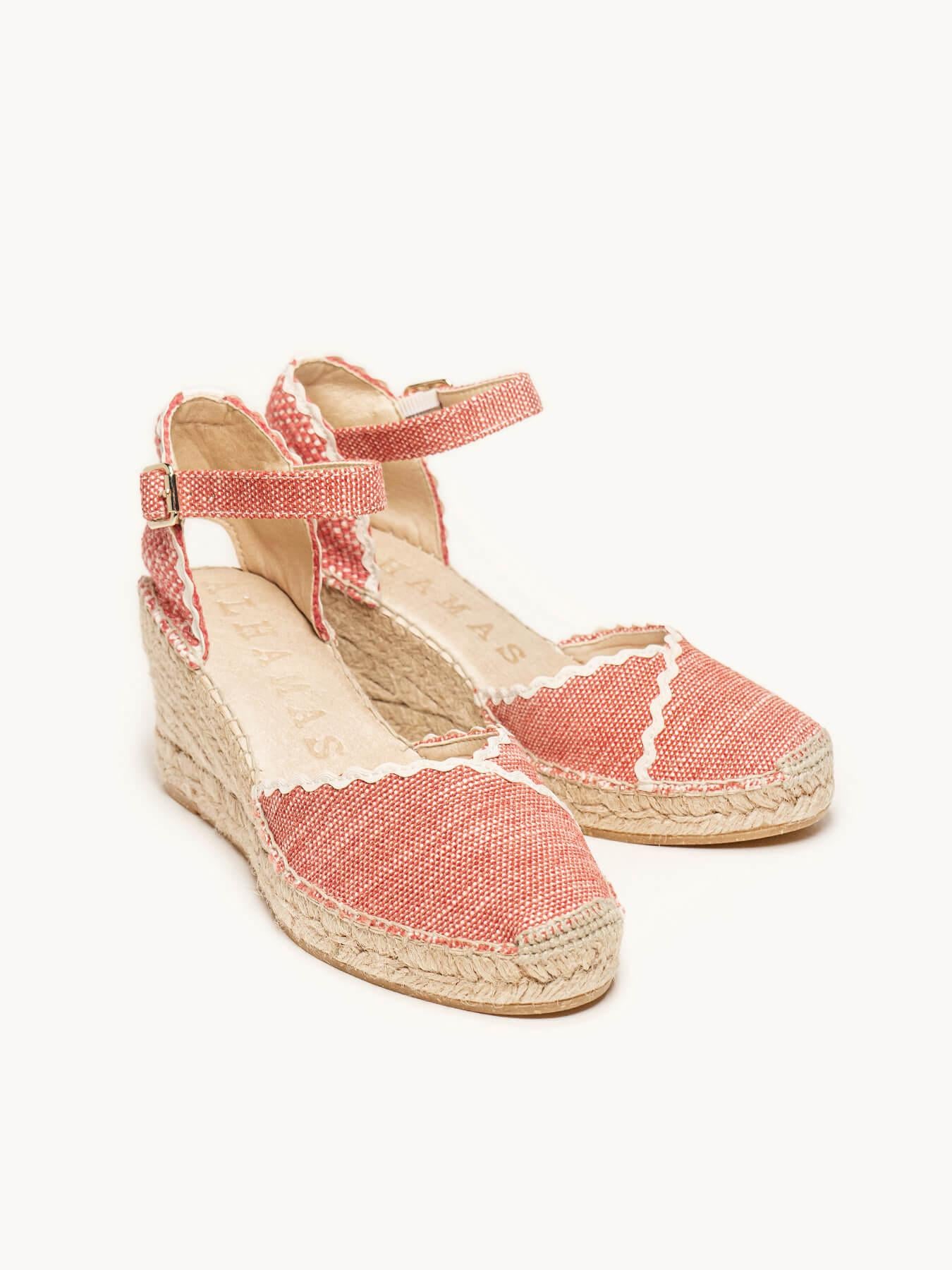 Jara Cuña Media Lino Jaspeado Rojo