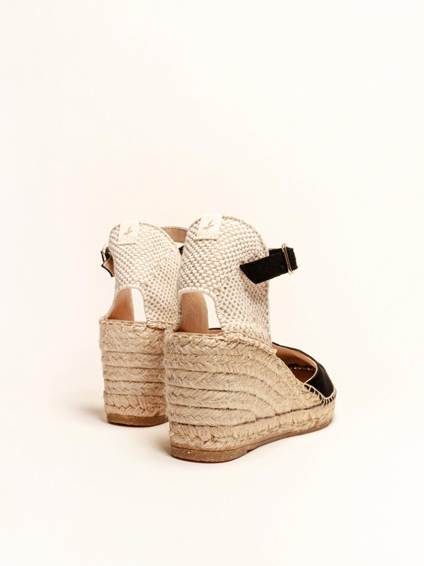 Jara cuña 7 cm en ante negro