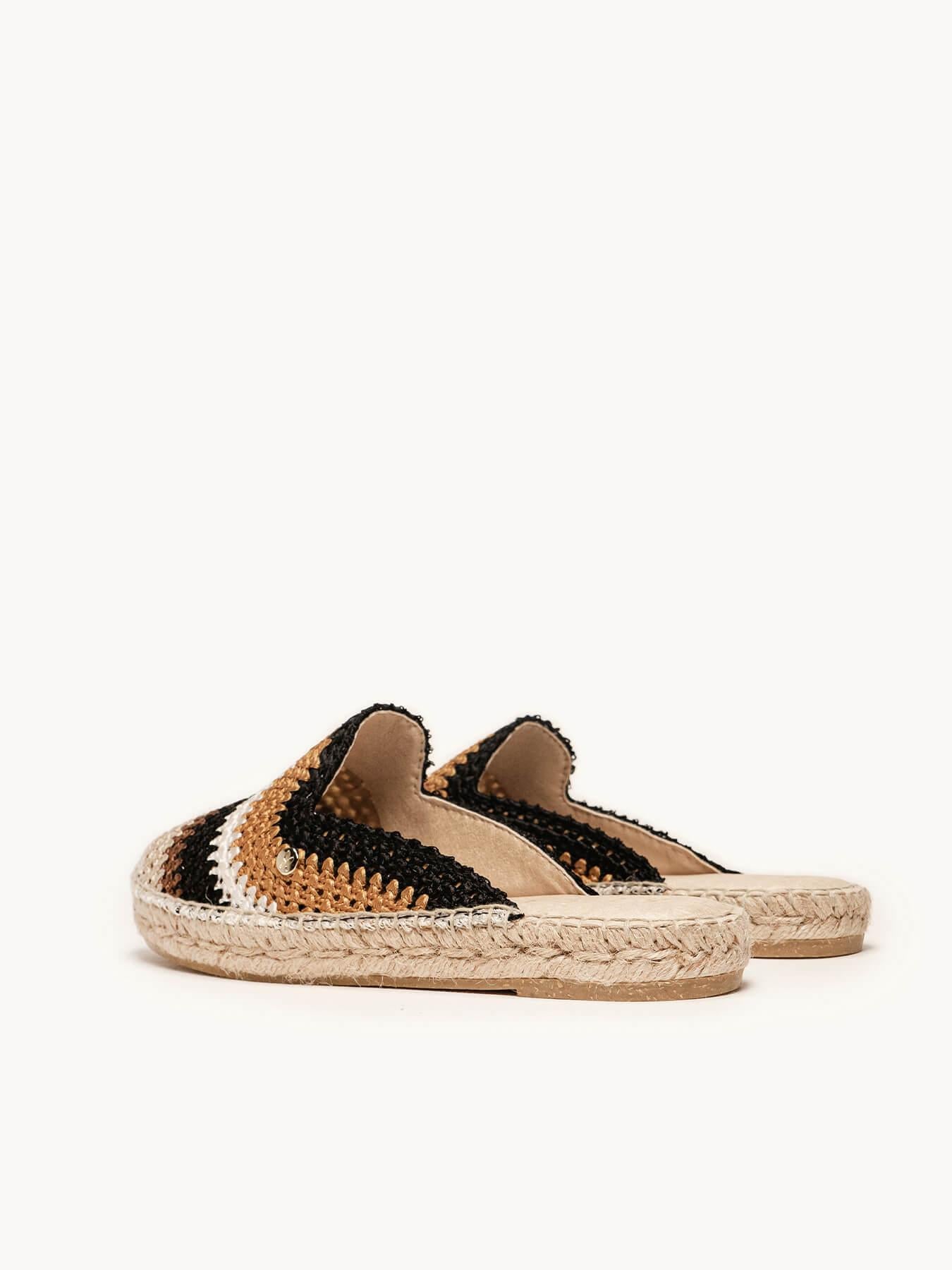 Loto Crochet Rayas Negro