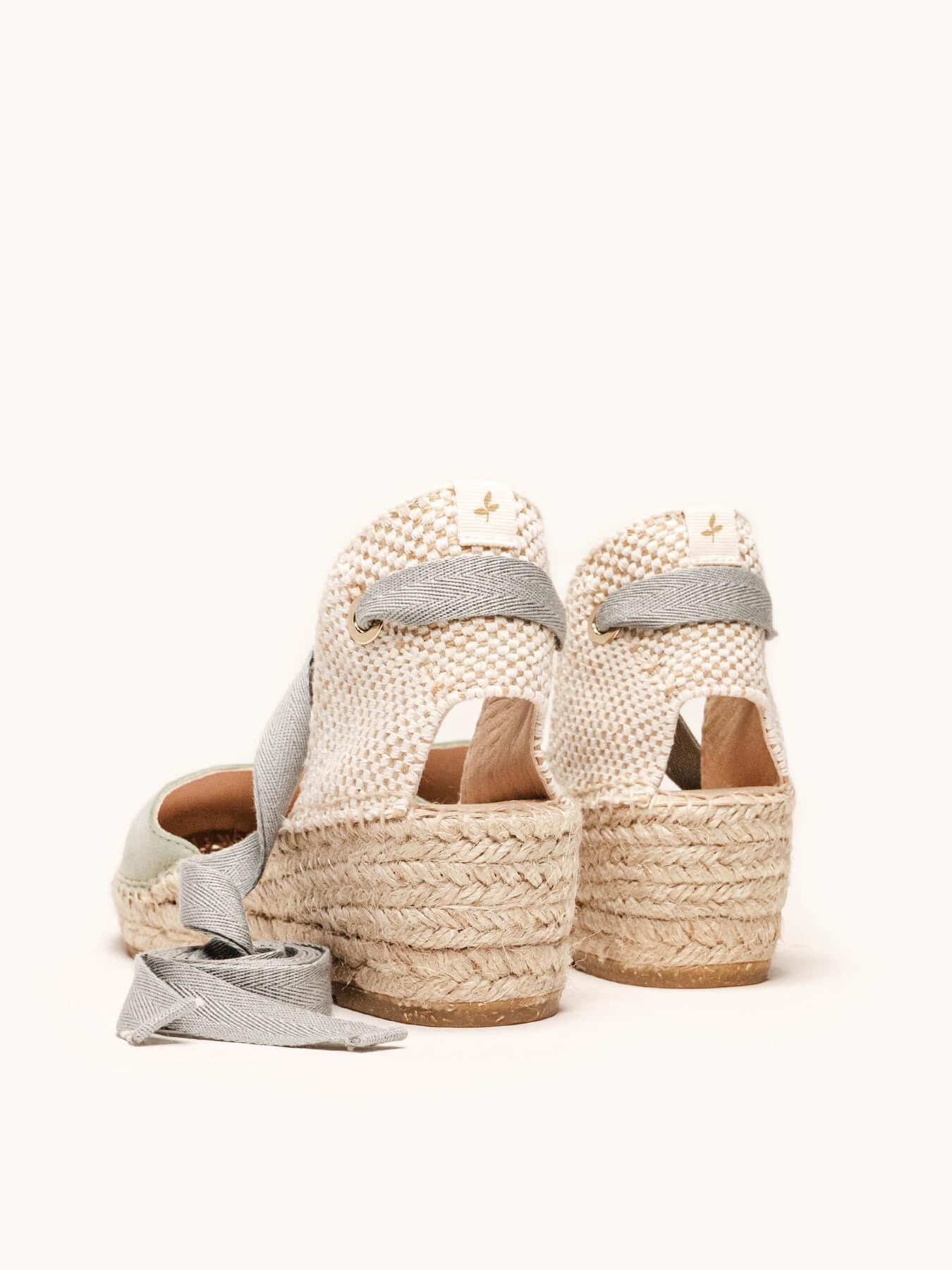 Romero Cuña Baja Ante Verde Claro