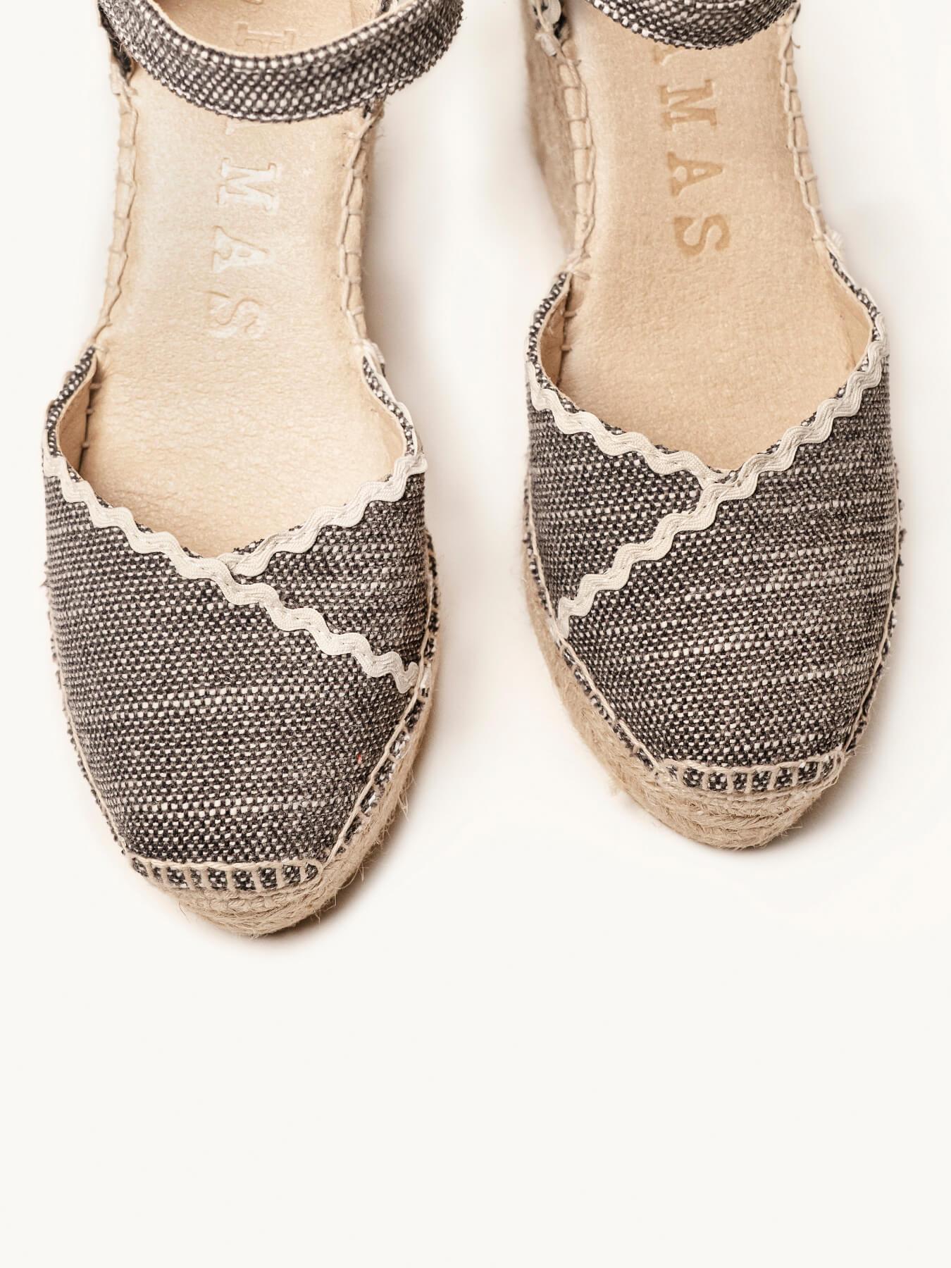 Jara Cuña Alta Lino Jaspeado Negro