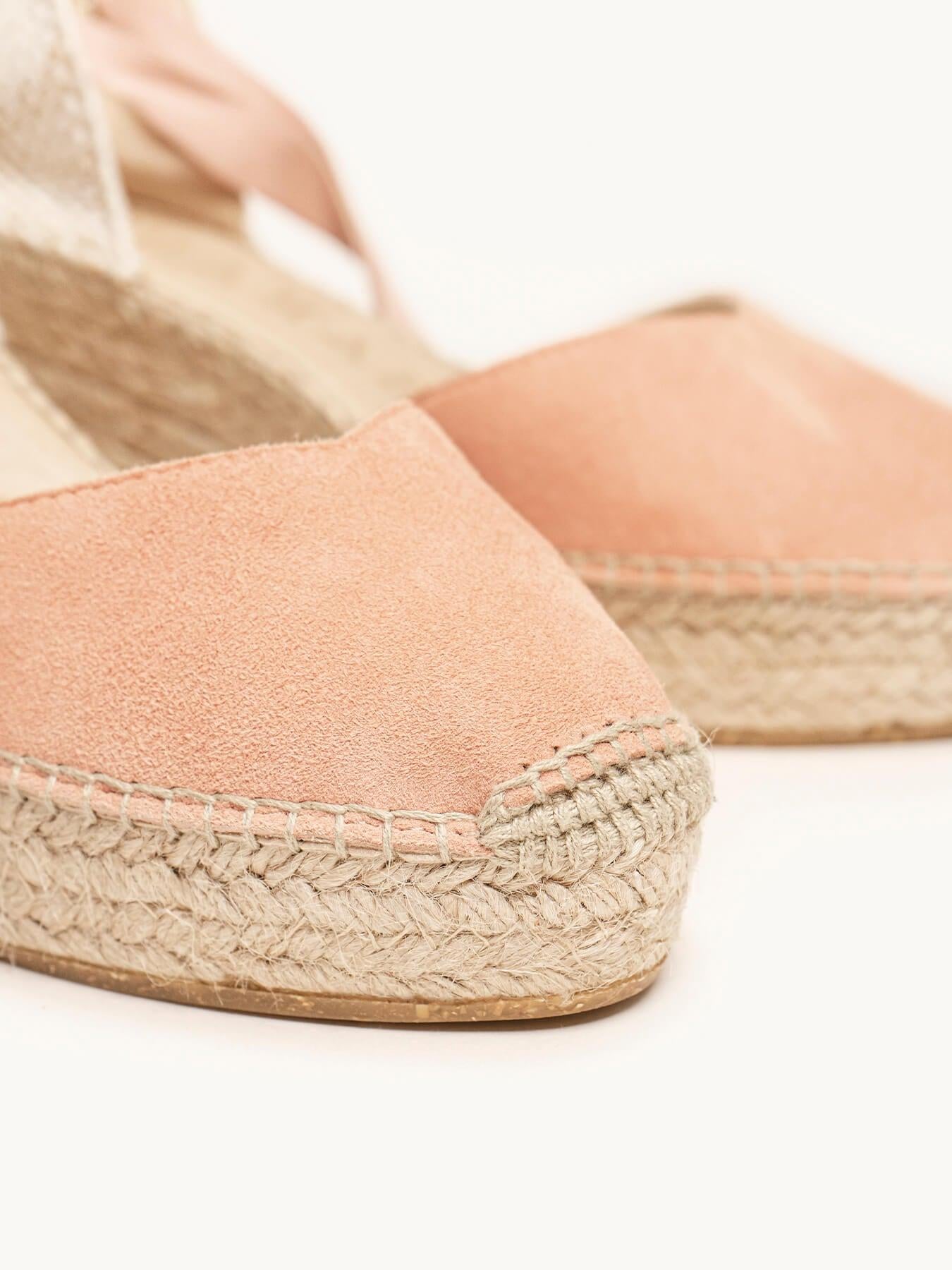 Romero Cuña Media Plataforma Ante Naranja Claro