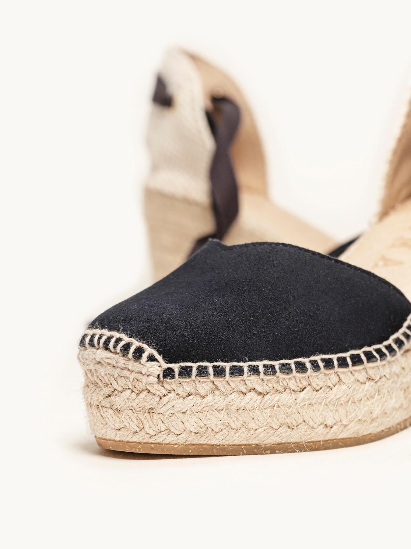 Romero Cuña Media Plataforma Ante Azul Marino