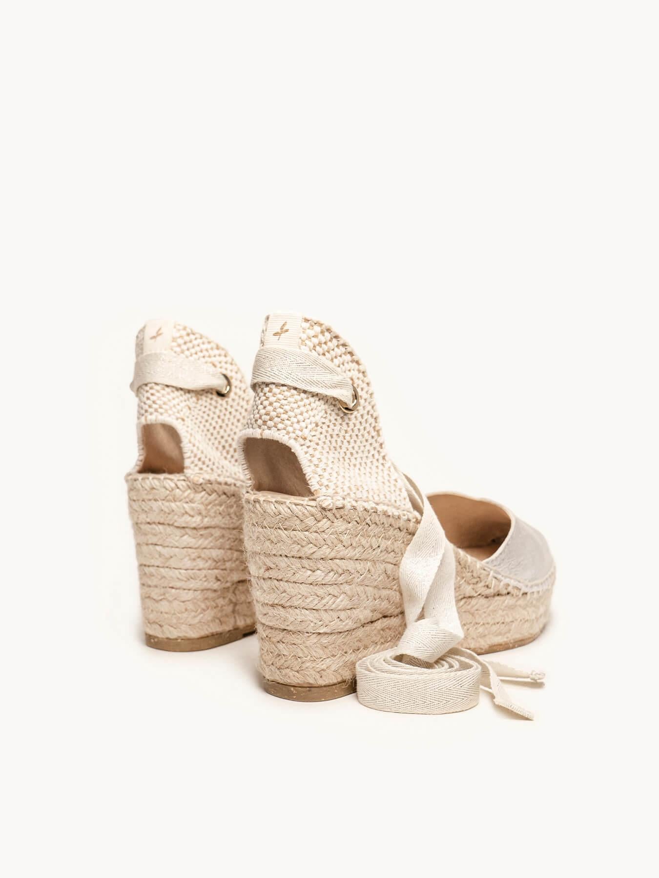 Romero Cuña Media Plataforma Ante Metal Plata