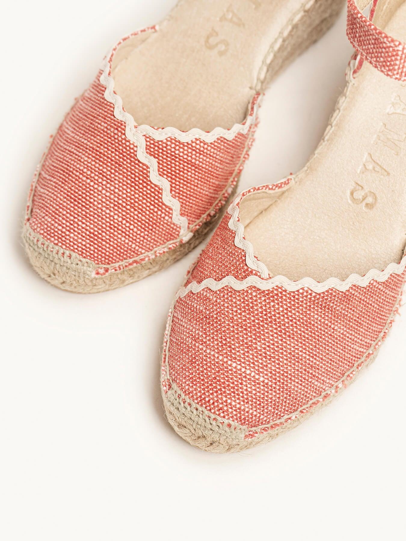 Jara Cuña Media Lino Jaspeado Rojo