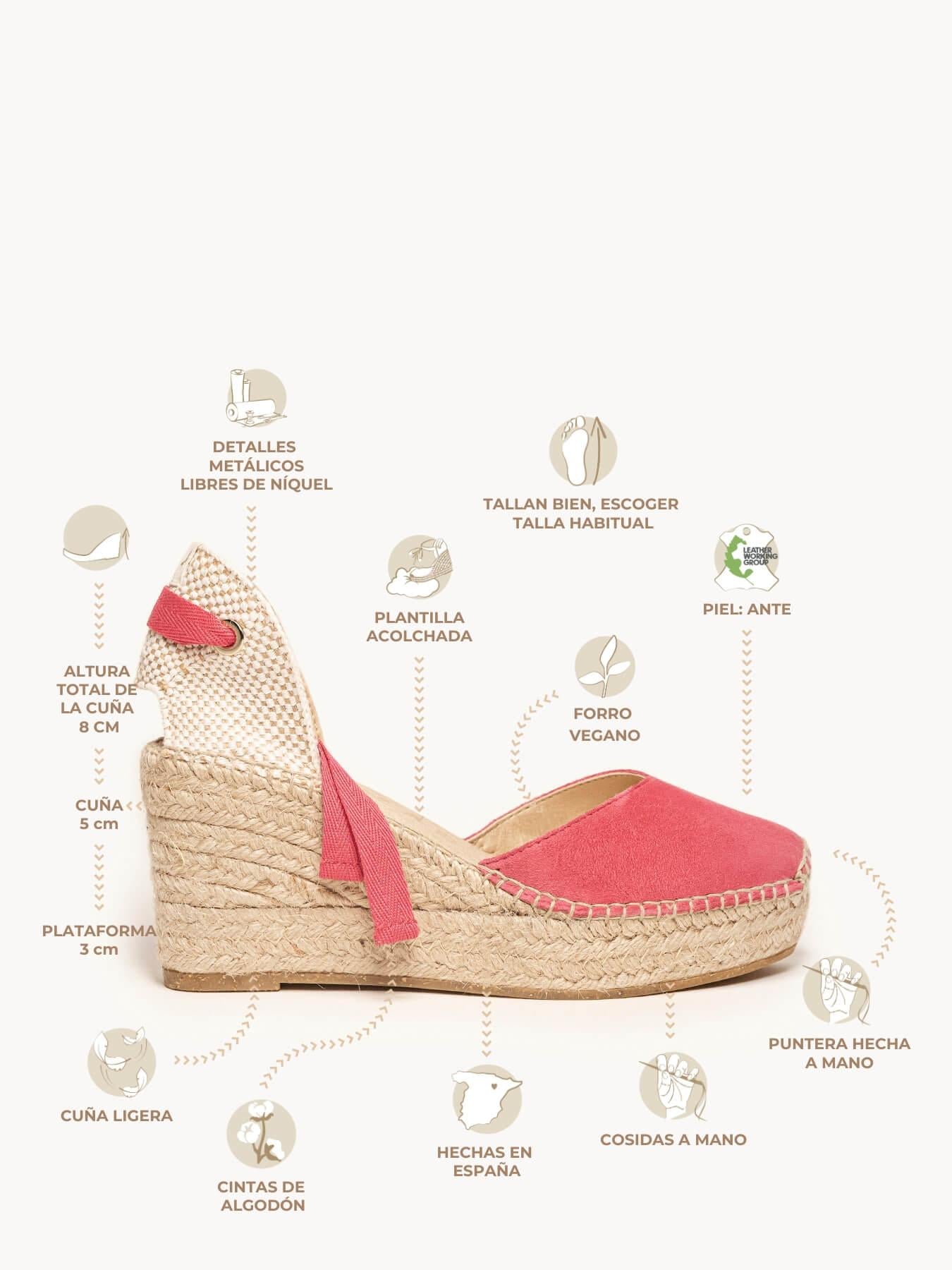 Romero Cuña Media Plataforma Ante Rosa Fucsia