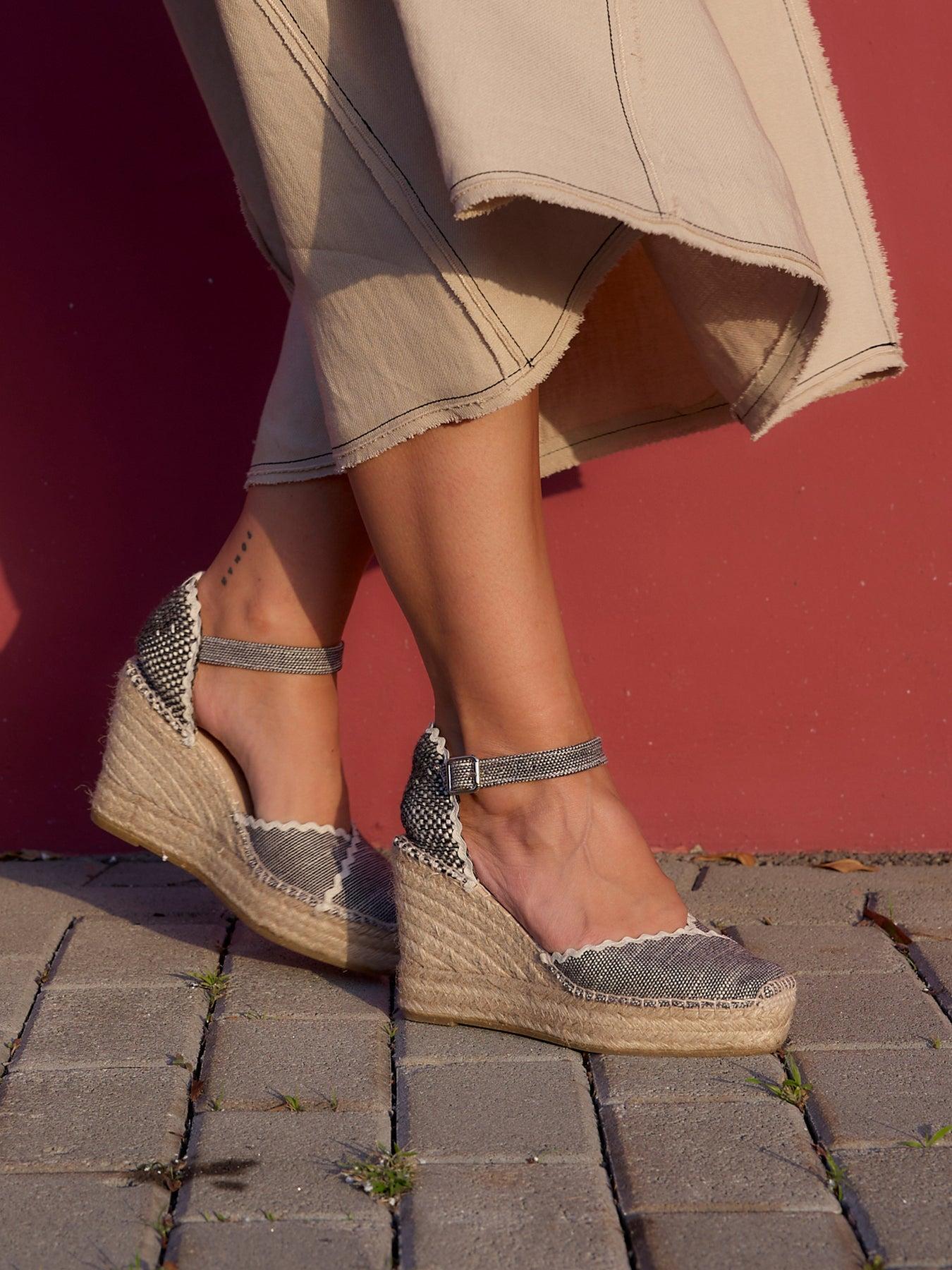 Jara Cuña Alta Lino Jaspeado Negro