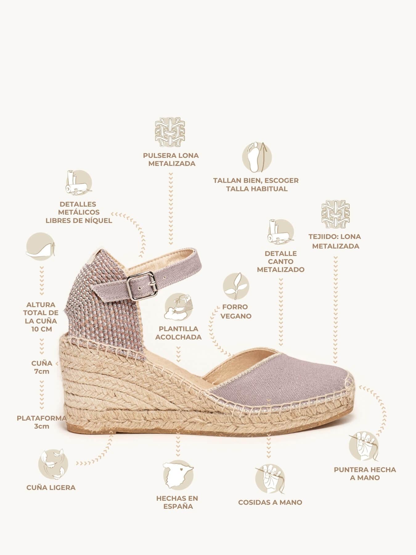 Jara Cuña Media Lona Metal Lila