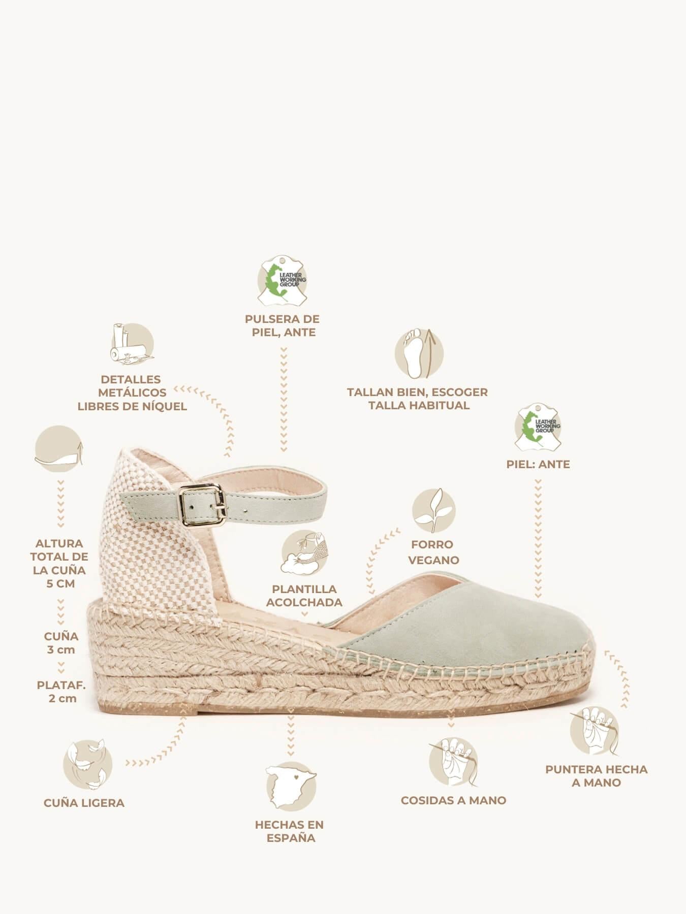 Jara Cuña Baja Ante Verde Claro