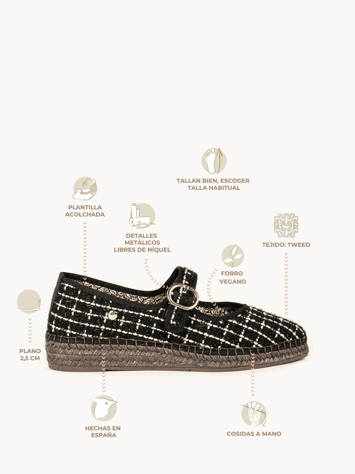 Azucena Tweed Negro