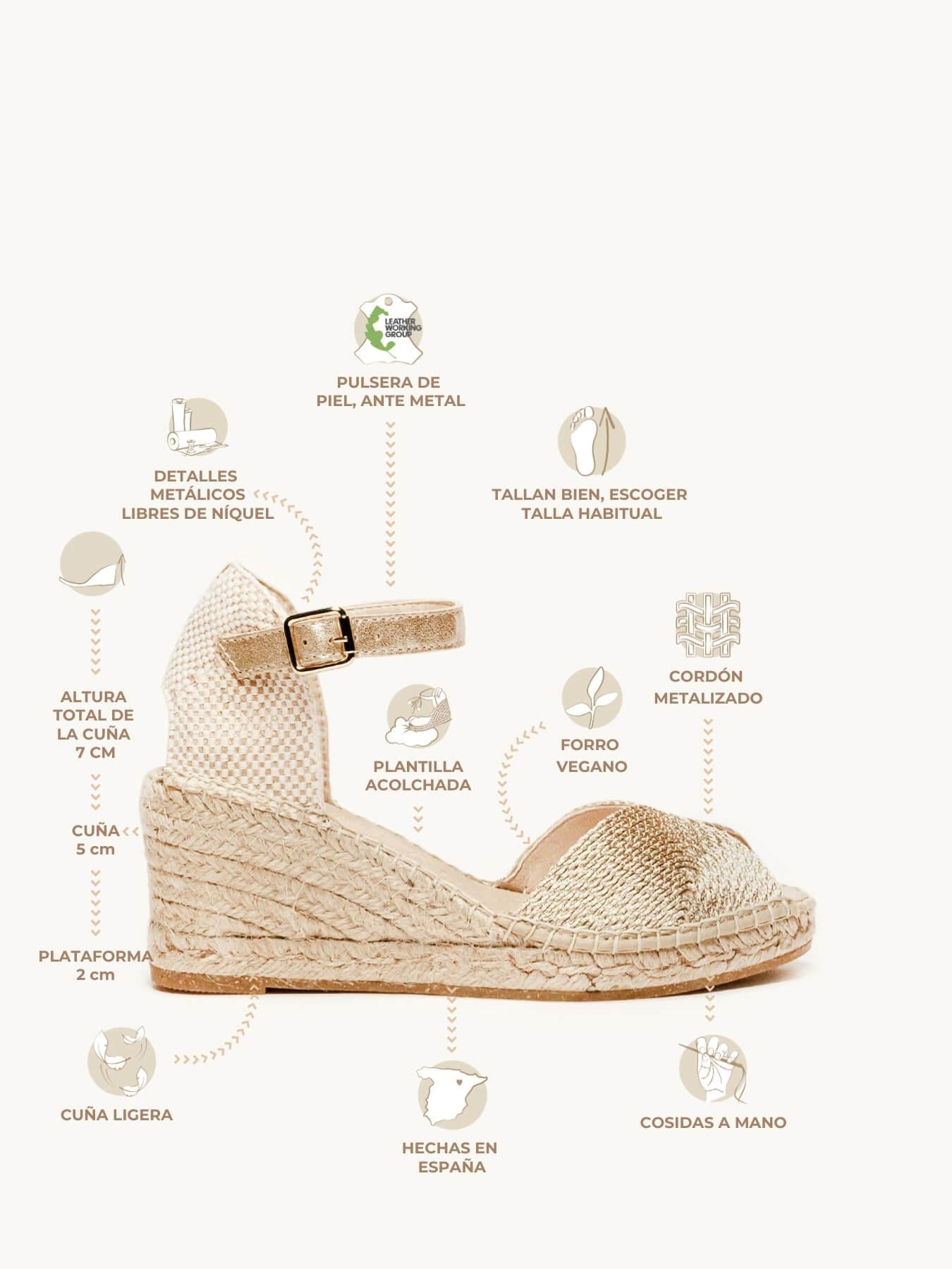 Aleli Cuña Media Cordela Oro